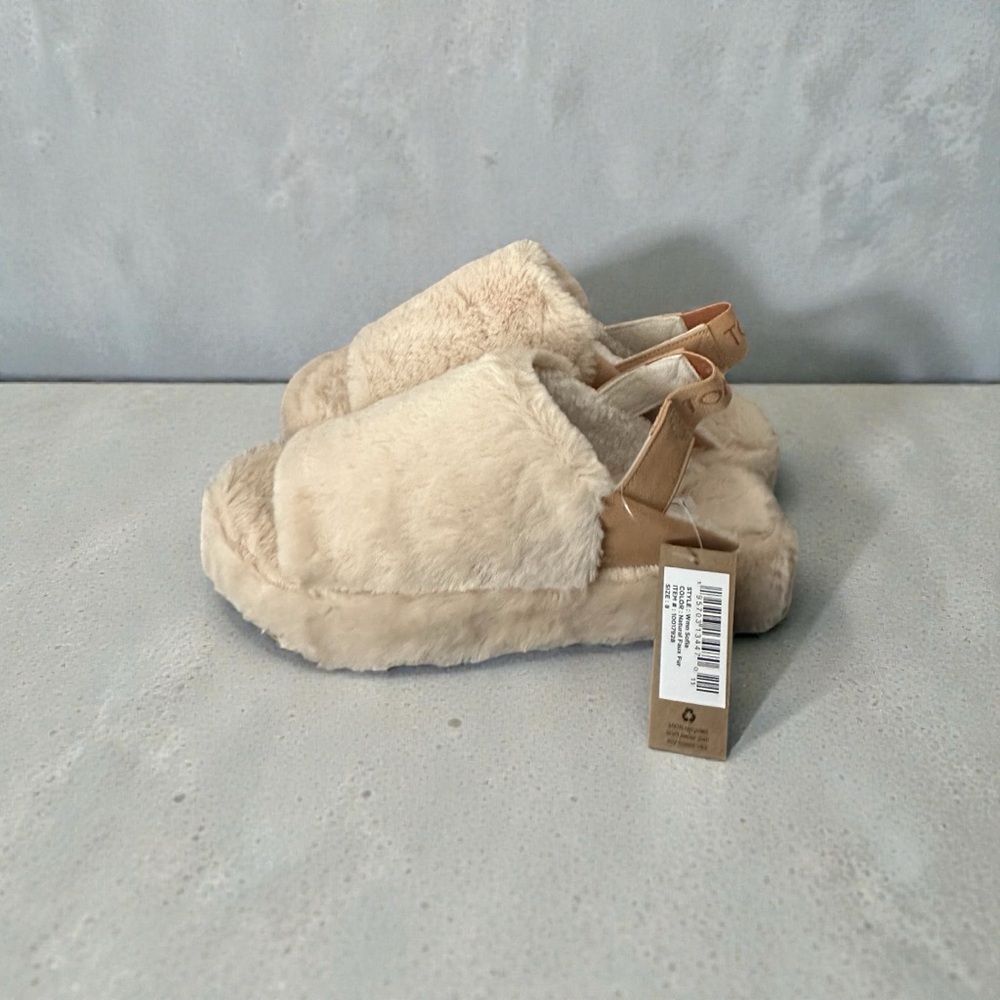 TOMS Women's Sofia Slingback Platform Slippers Natural Cream - Picture 2 of 7